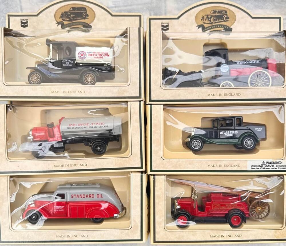 A61 Vintage Chevron commemorative diecast truck collection – lot of 6 pieces.